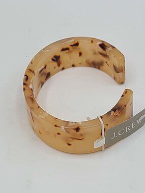 J Crew Faux Tortoise Cuff Bracelet NWT